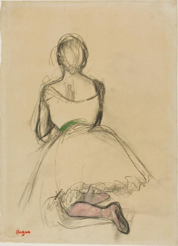 Dancer Kneeling, Seen from the Back
