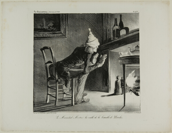 General Mortier, the evening before the battle of Waterloo, plate 456