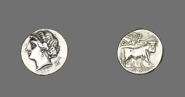Stater (Coin) Depicting the Siren Parthenope