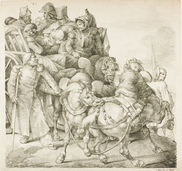 Wagon Laden with Wounded Soldiers