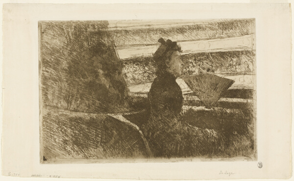 Lady in Black, in a Loge, Facing Right
