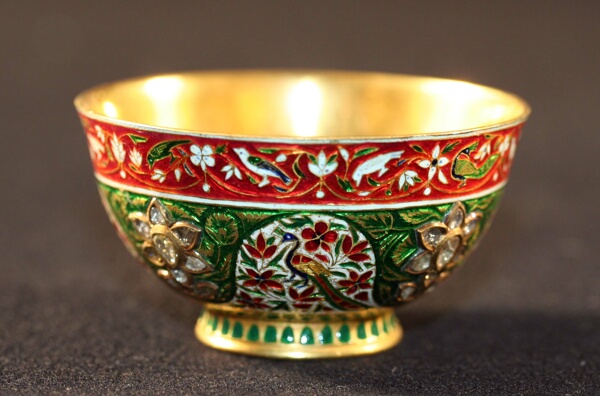 Cup with Blossoms and Peacocks
