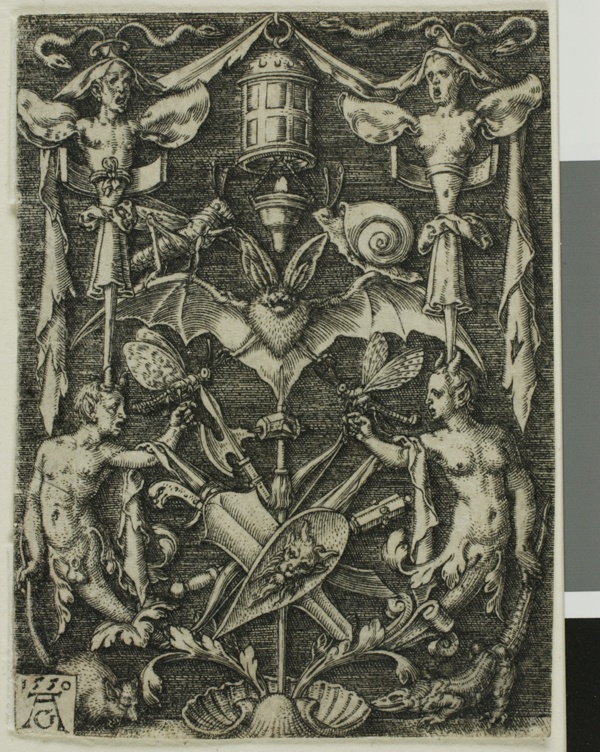 Ornamental Design with a Bat in the Centre