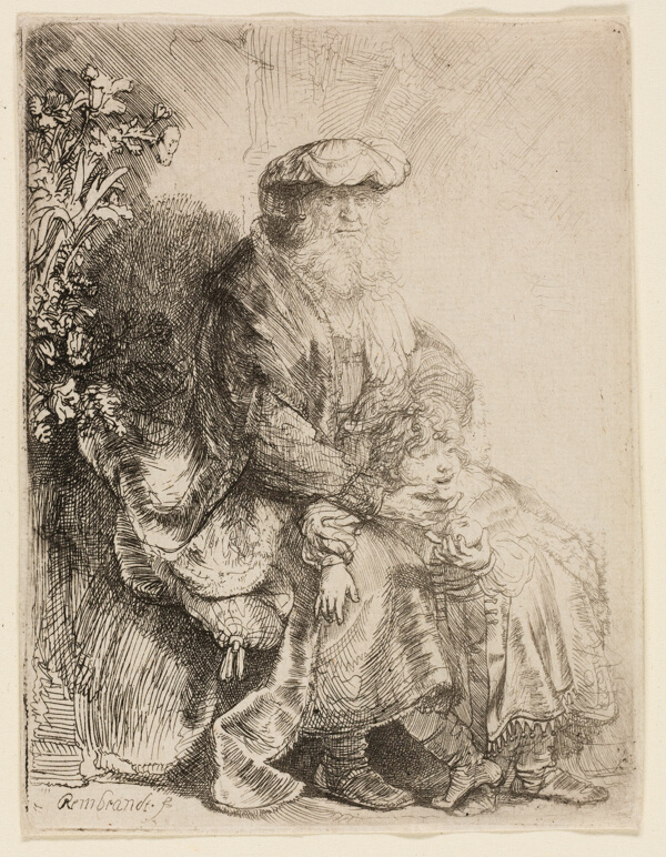 Abraham Caressing Isaac