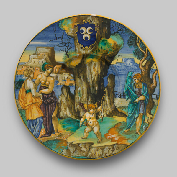 Plate with Narcissus, Cupid and Echo Transformed into Stone