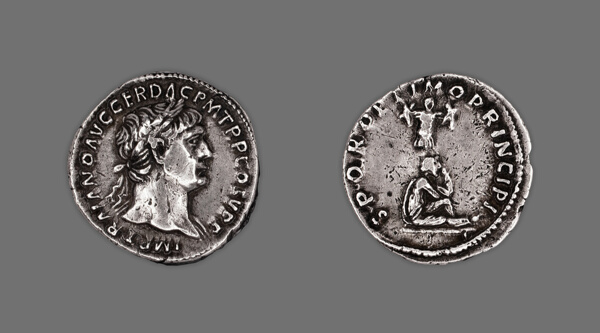 Denarius (Coin) Portraying Emperor Trajan