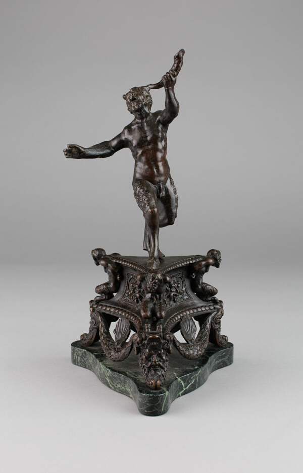 Dancing Satyr on Triangular Socle