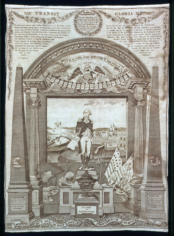 George Washington at the Altar of Liberty (Handkerchief)