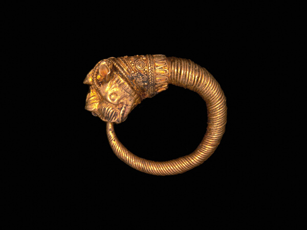 Earring with Lion Head Finial