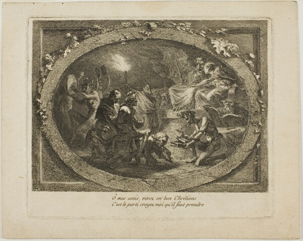 Voltaire Arriving in Hell Riding Jean-Jacques Rousseau