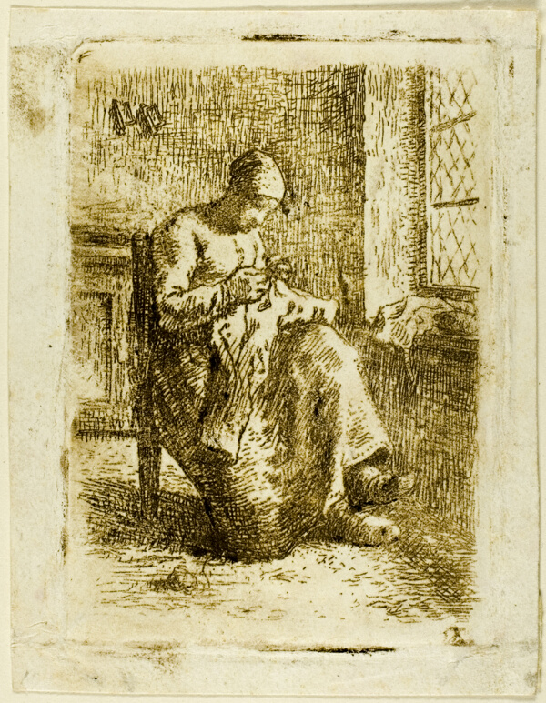 A Woman Sewing