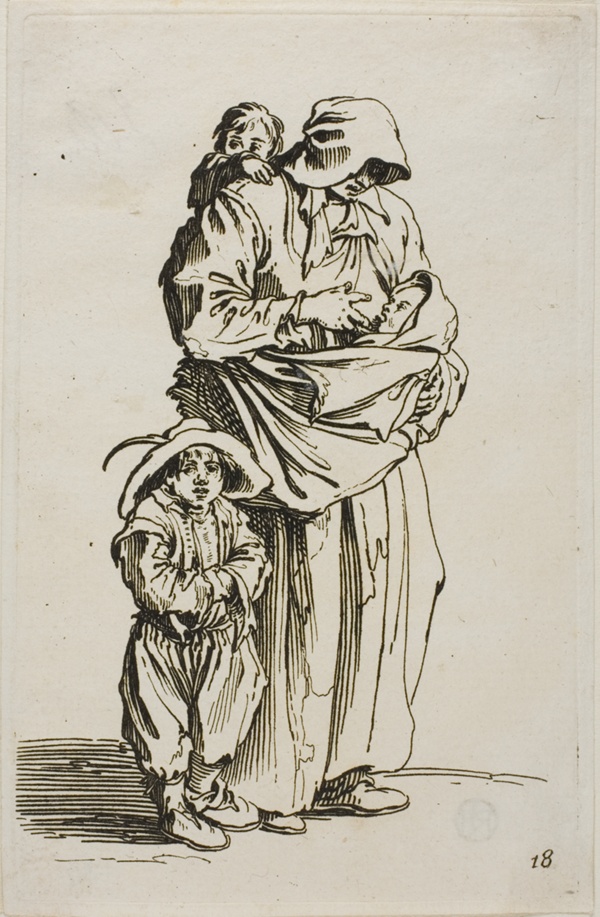 A Mother with her Three Children, plate 18 from The Beggars