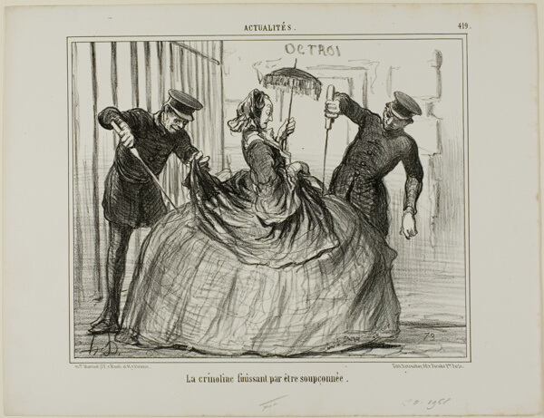 Crinolines are suddenly getting to be suspicious, plate 419 from Actualités