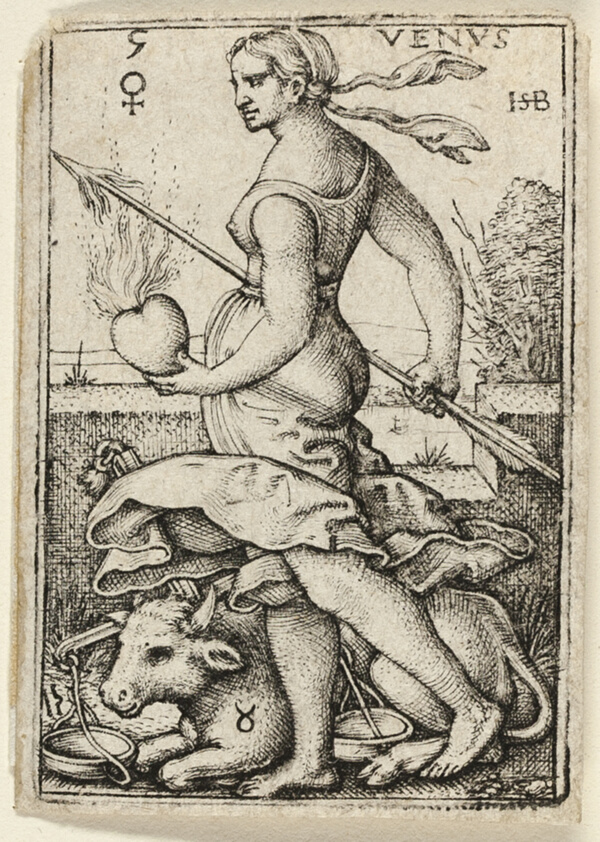 Venus, plate five from The Seven Planets with the Zodiacs