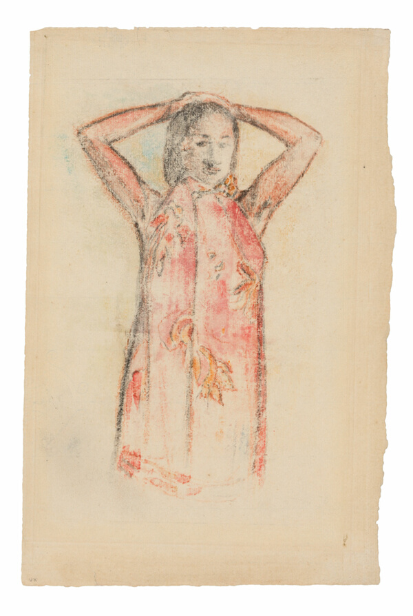 Tahitian Girl in a Pink Pareu