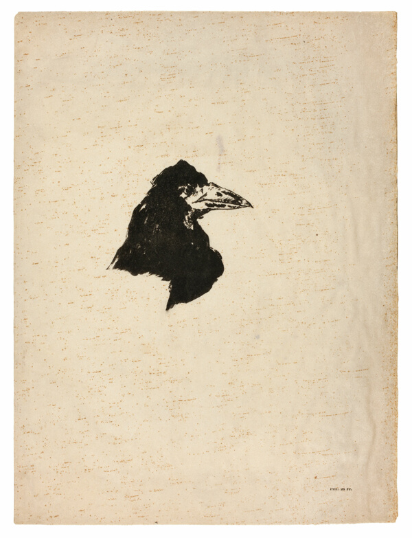 Head of a Raven in Profile, from The Raven (Le Corbeau)
