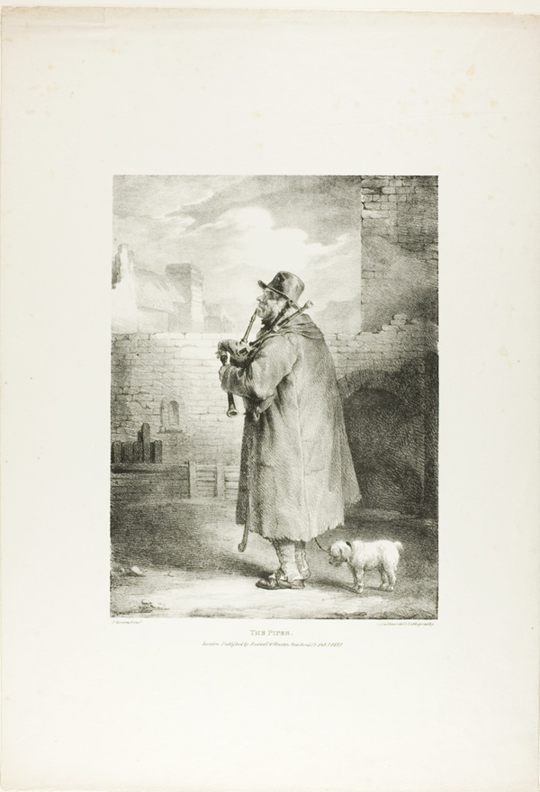 The Piper, plate one from Various Subjects Drawn from Life on Stone