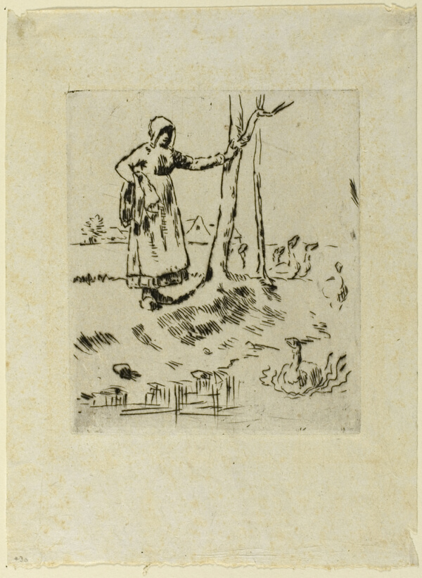 A Girl Minding Geese