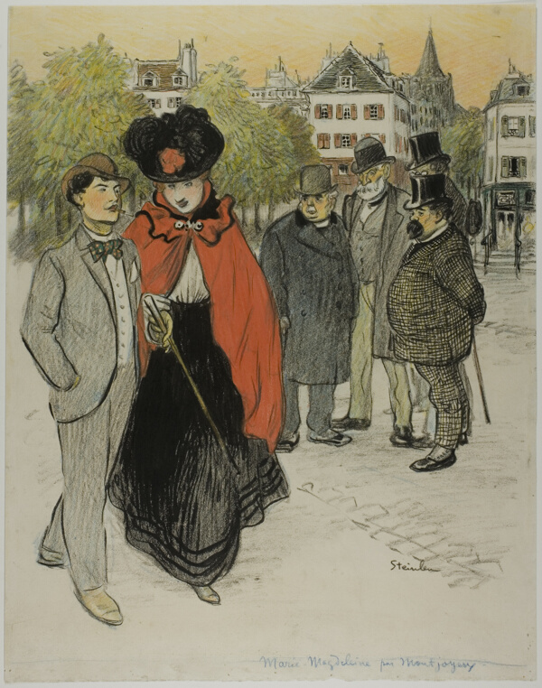 Gentleman Watching a Couple Promenading