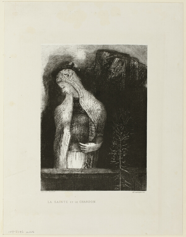 Female Saint and Thistle