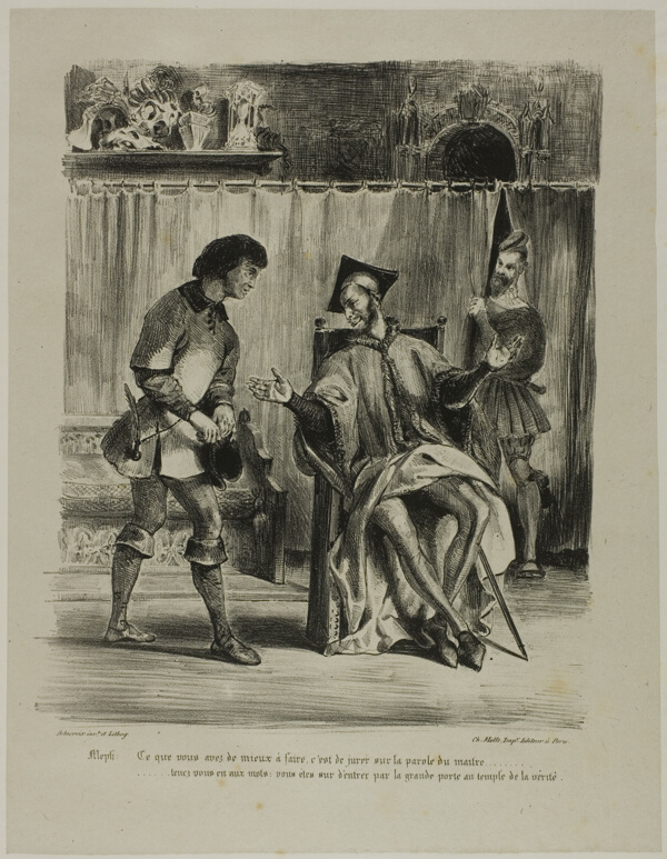 Mephistopheles Receiving the Student, from Faust
