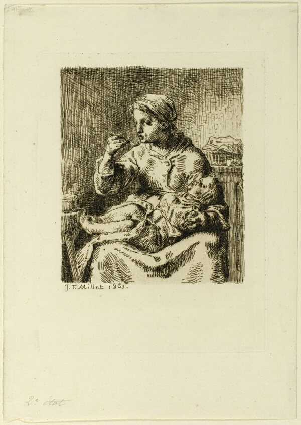 Woman Feeding Her Child