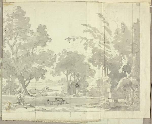Fantasy Landscape with Ruins and Figures