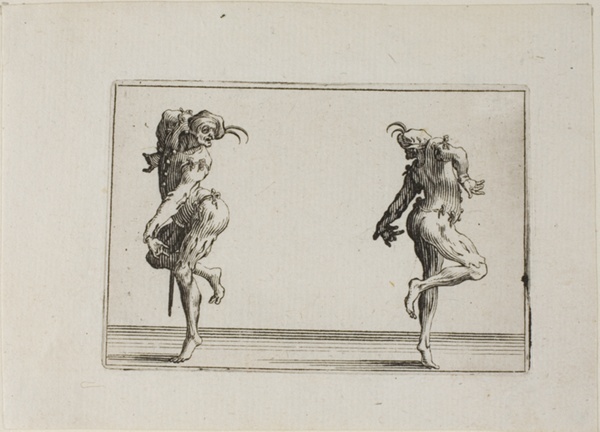 The Two Pantaloons Turning their Back, from The Caprices
