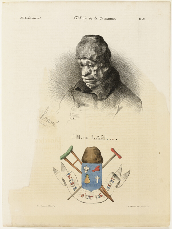 Ch. De Lam...., plate 156 from Célébrités de la Caricature