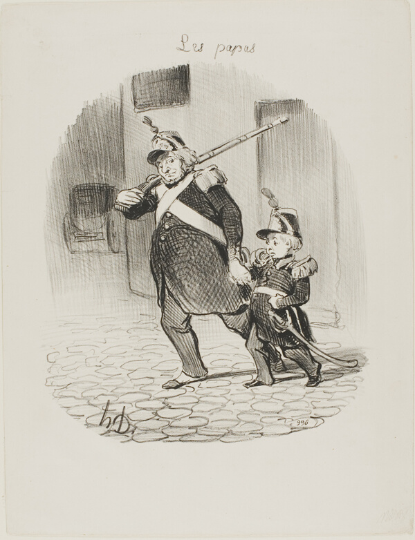 The day of the great parade, plate 6 from Les Papas