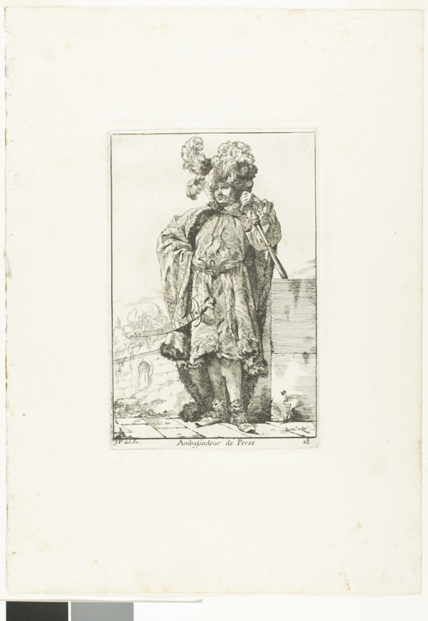 The Persian Ambassador, plate eighteen from Caravanne du Sultane à la Mecque