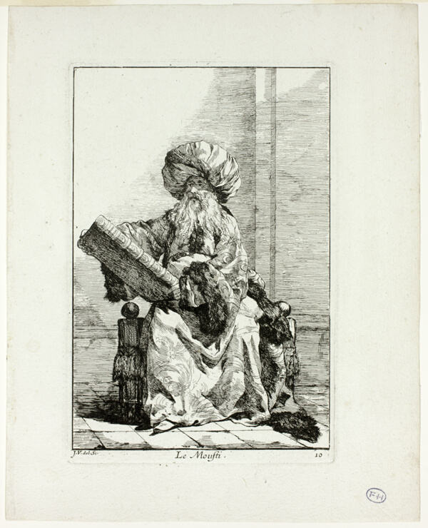 Le Moufti, plate ten from Caravanne du Sultan à la Mecque