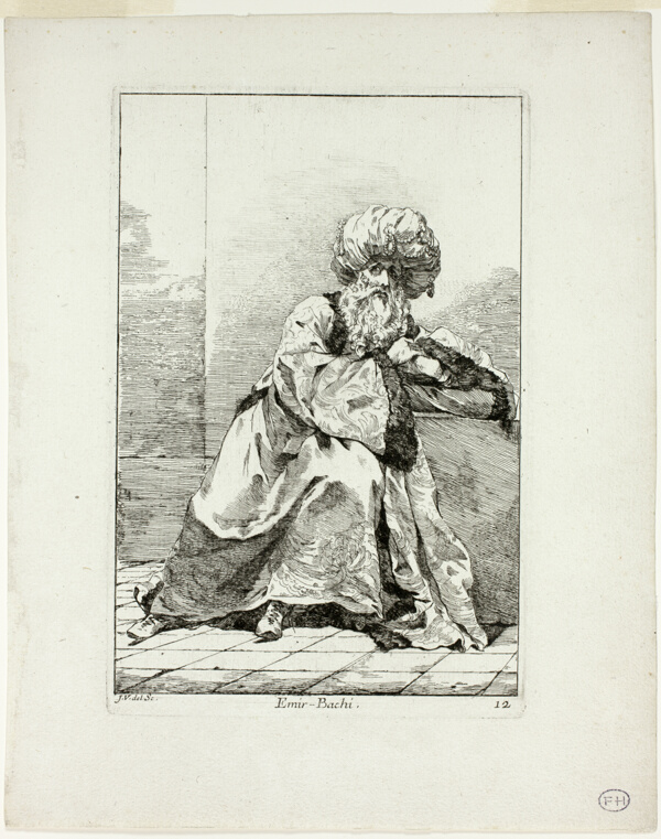 Emir Bachi, plate twelve from Caravanne du Sultan à la Mecque