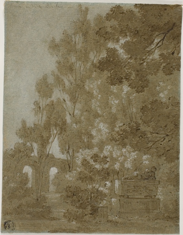 View of Ruined Arches and Tomb in Villa Borghese