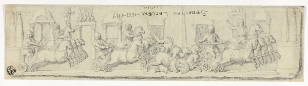 Antique Relief of Chariot Race