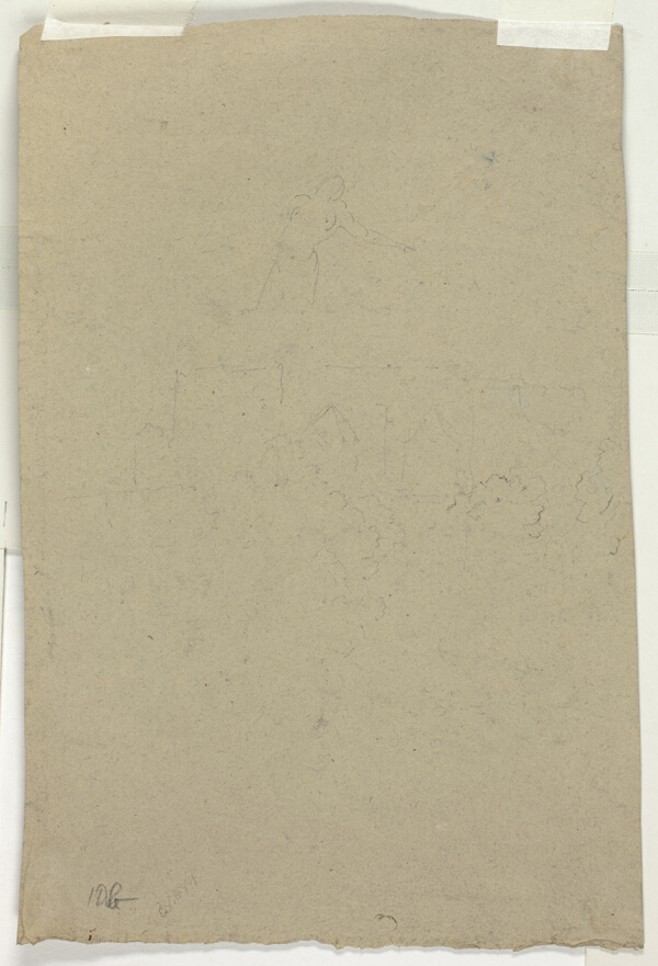 Sketch of Treetops and Figure