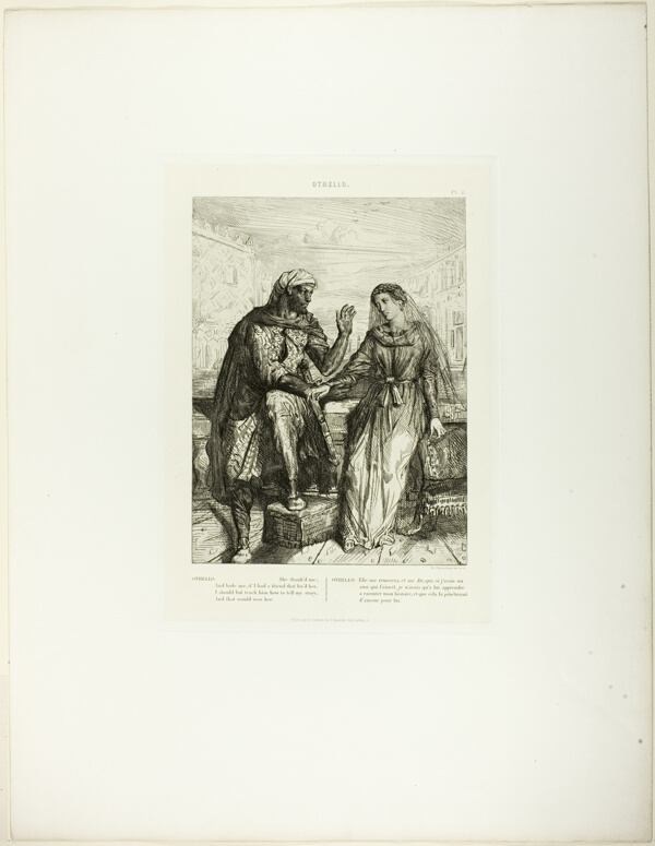 She Thank’d Me, plate 2 (act 1, scene 3), from Othello