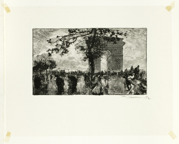 Retour du Bois, place de l'Etoile, plate nineteen from Le Long de la Seine et des Boulevards
