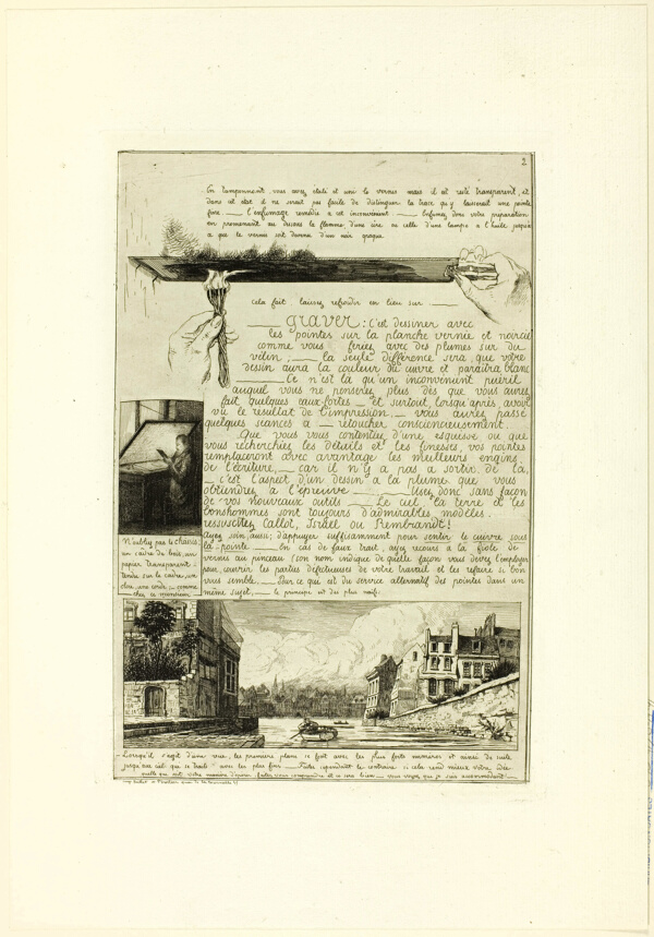 Page two, from Letter on the Elements of Etching