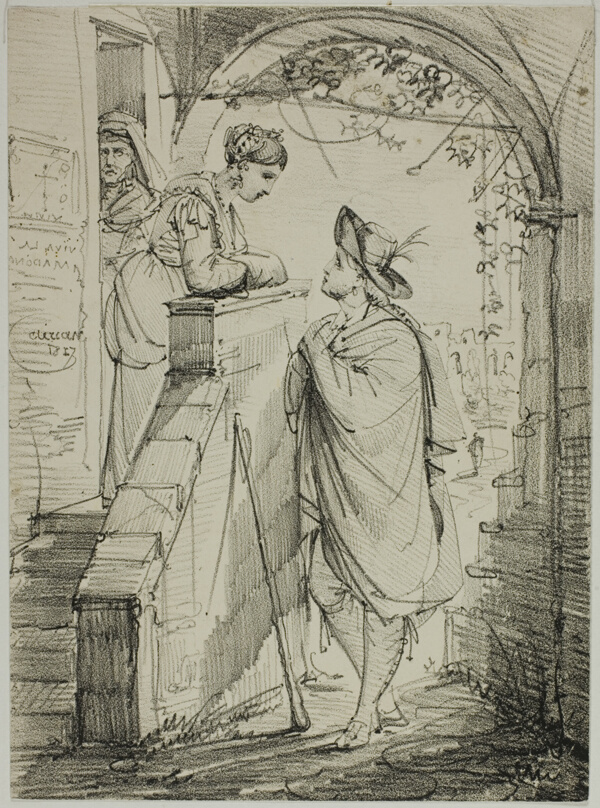Woman and Man Conversing