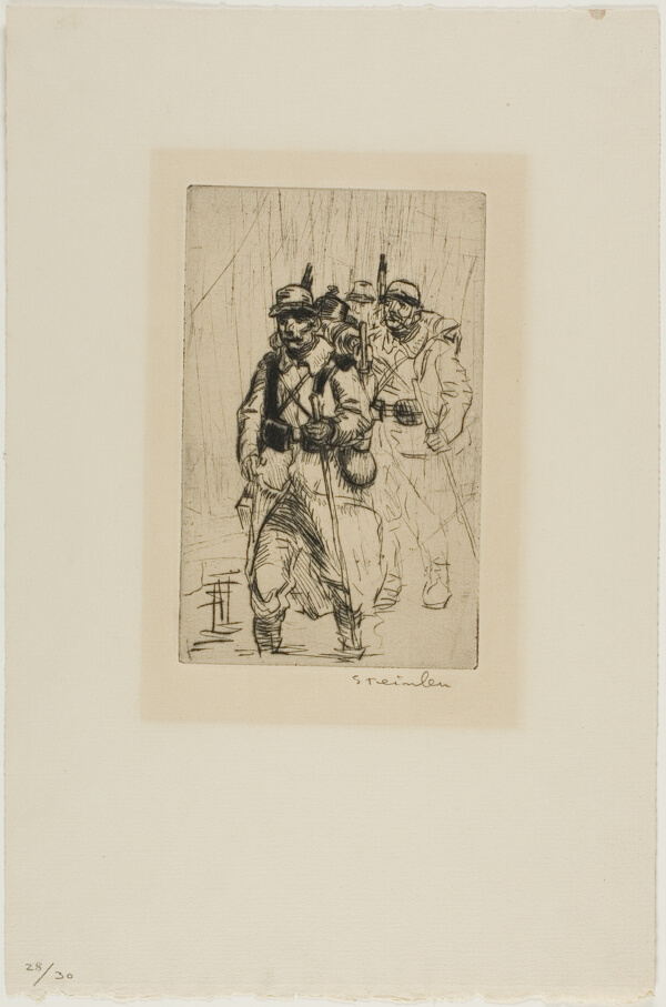 Three Soldiers Walking