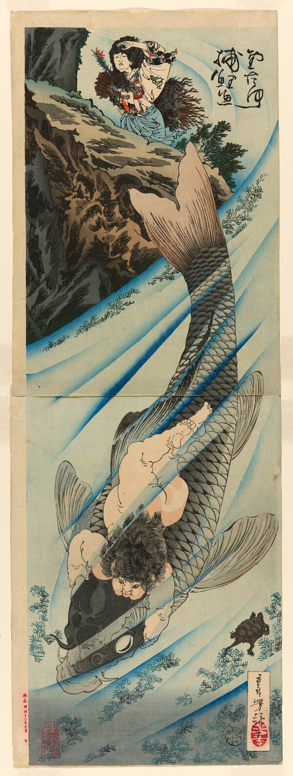 Kintaro Captures the Carp (Kintaro rigyo o torau)