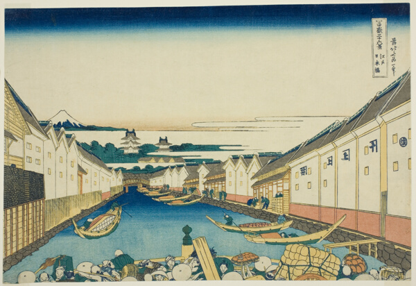 Nihonbashi Bridge in Edo (Edo Nihonbashi), from the series 