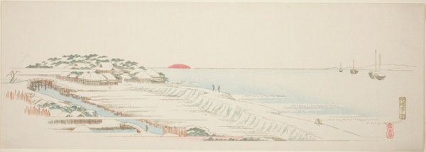 Morning Snow at Susaki (Susaki yuki no asa), from the series 