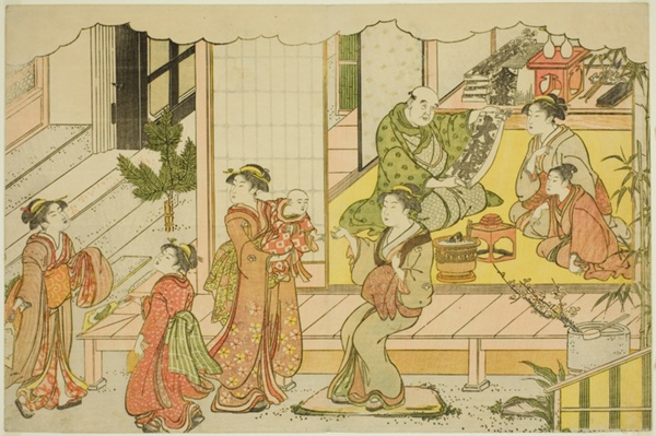 Opening the Storehouse (Kurabiraki), from the illustrated book 