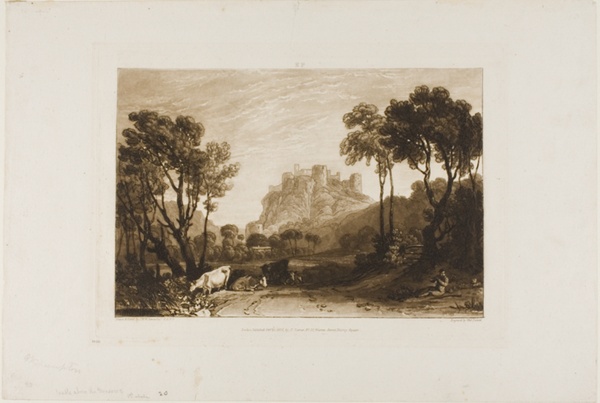 The Castle Above the Meadows, plate 8 from Liber Studiorum