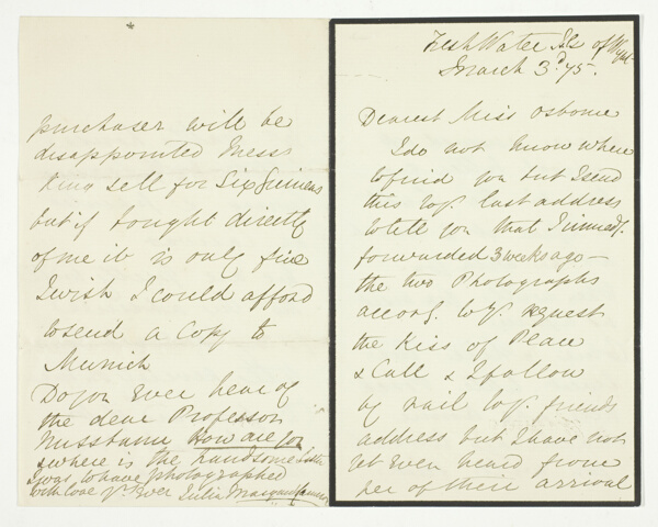 Autograph Letter