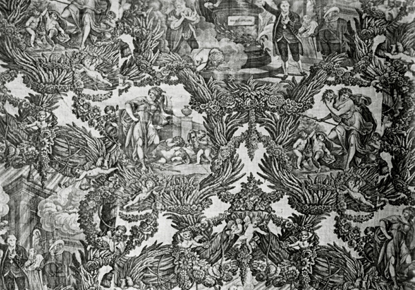 Garrick and Shakespeare with Tragedy and Comedy (Furnishing Fabric)