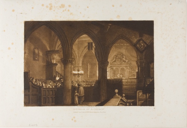 Interior of a Church, plate 70 from Liber Studiorum