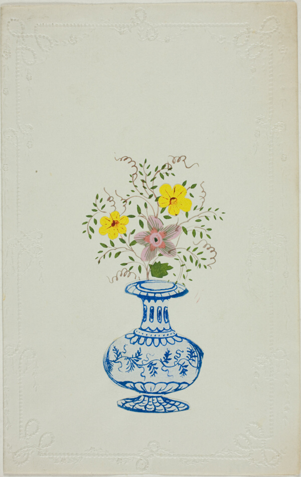 Untitled Valentine (Blue and White Vase with Flowers)
